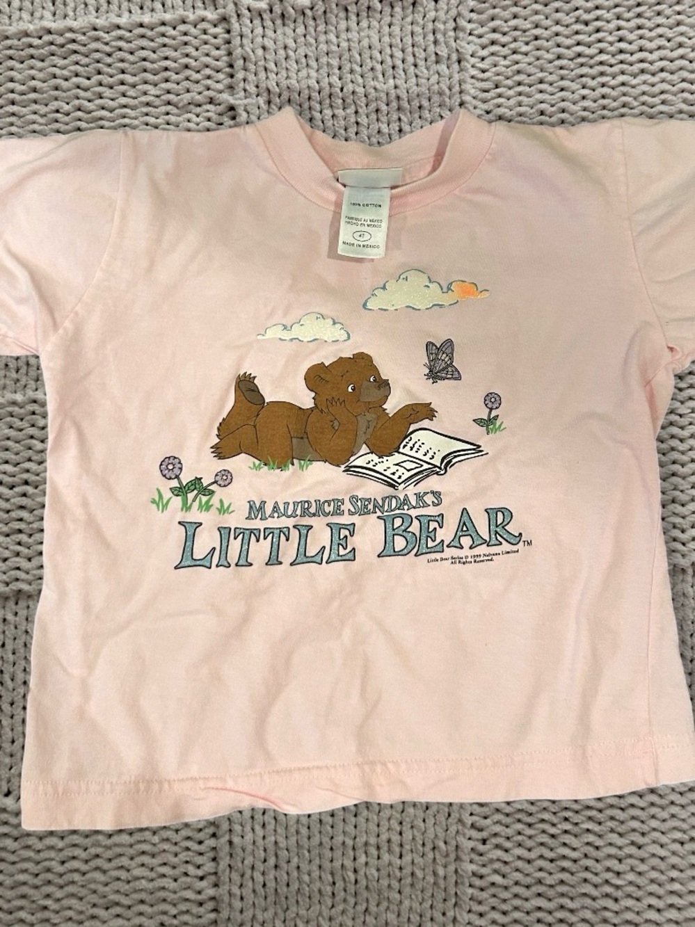 Vintage Rare Little Bear Maurice Sendak Pink Toddler Shirt 4T
